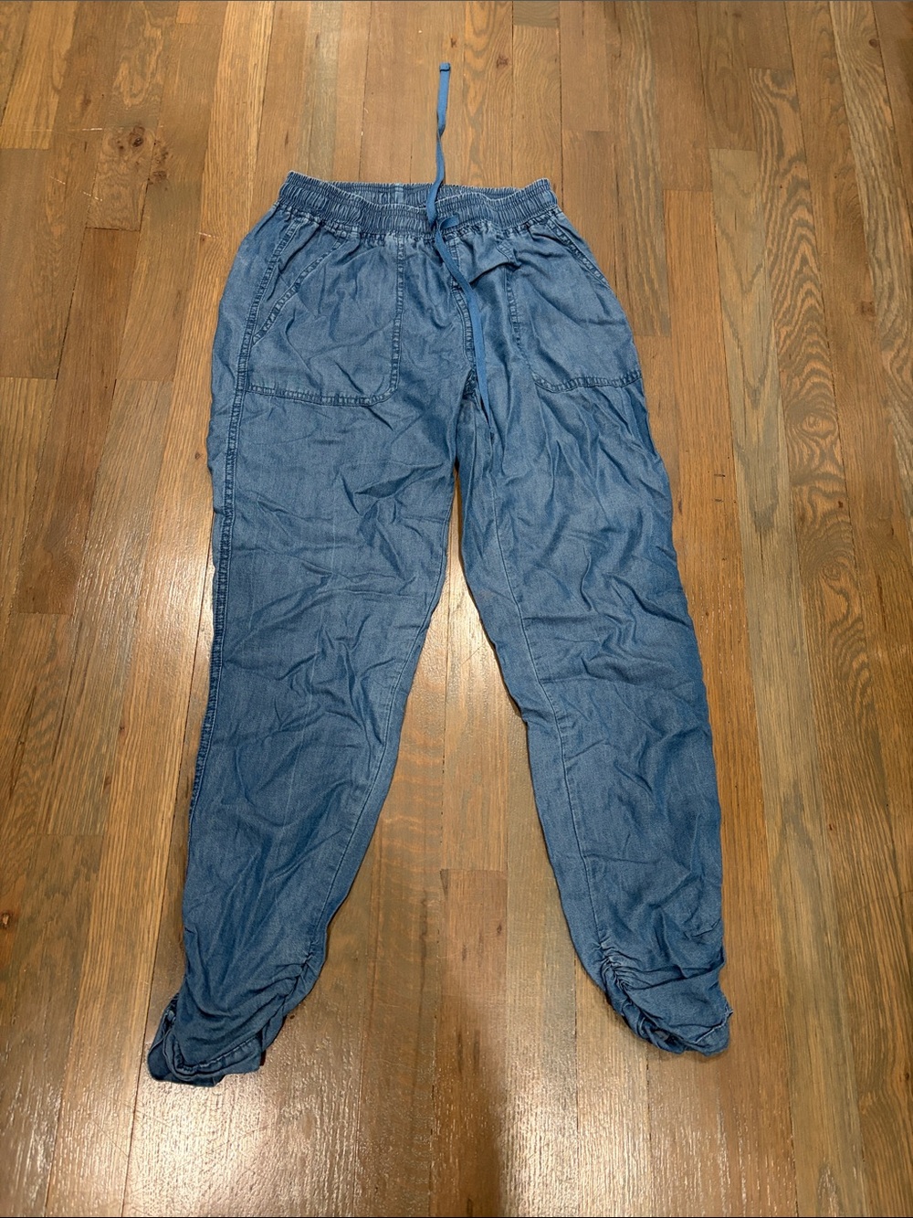 Lightweight Blue Drawstring Jogger Pants